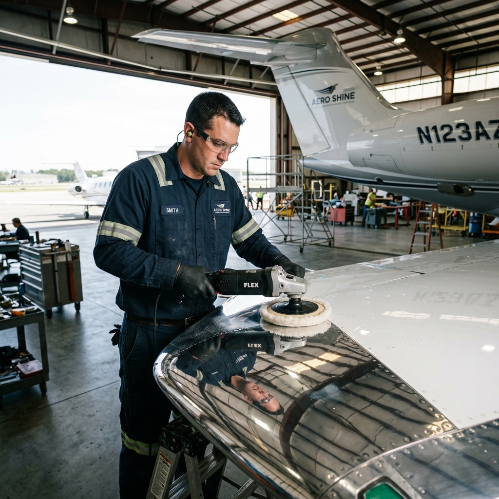 Expert Aircraft Brightwork Polishing at Zurich Airport