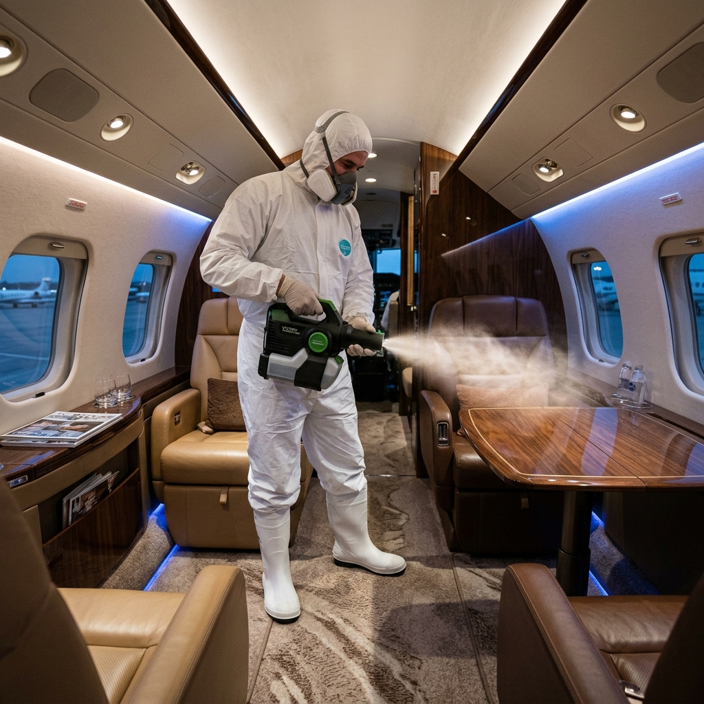 Aircraft Disinfection at Zurich Airport
